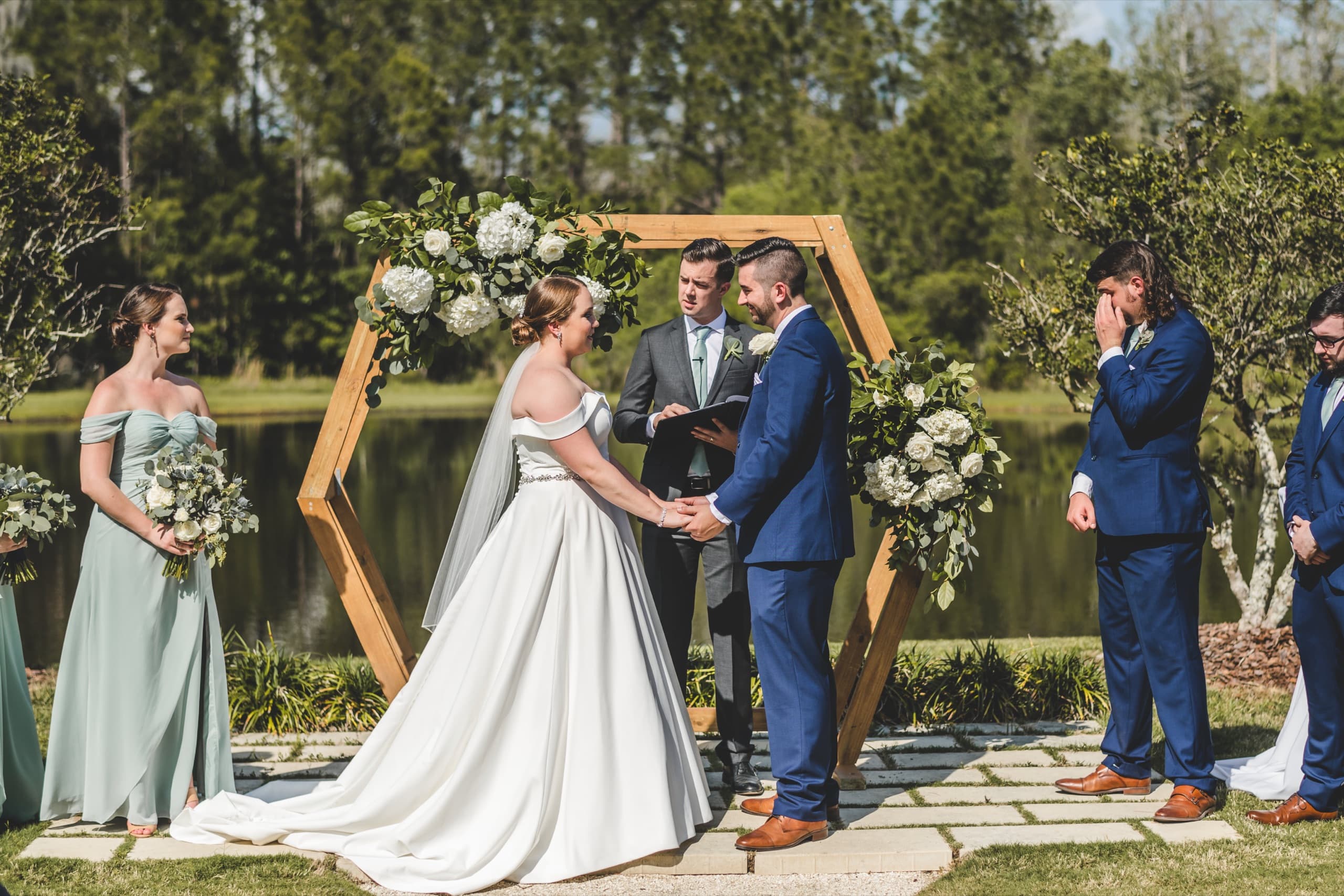 A ceremony at The Manor at 12 Oaks